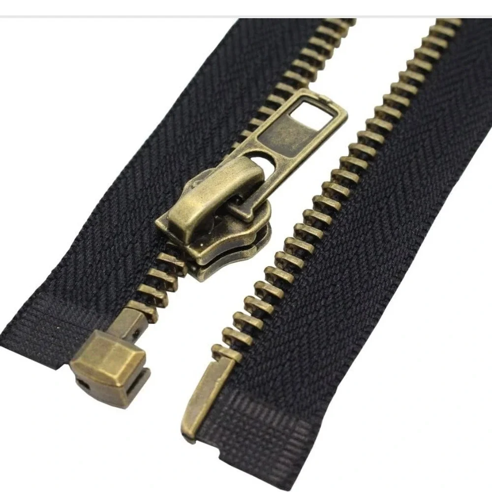 Black Zipper Tape Roll Antique Brass‎ Teeth Continuous Zippers Sewing Crafts